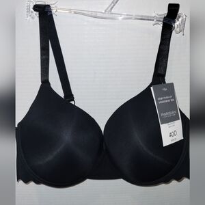 NWT Black Parisian Bra Demi Push-Up Underwire, Sz 40D